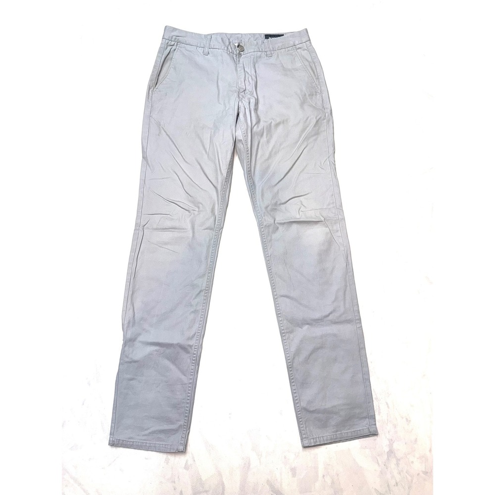 BONOBOS Mens 31x32 Light Bluish Gray Slim Straight Flat Front Chion Pants XX11